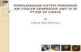 Pemeliharaan sistem pendingin air cooler generator unit iv.
