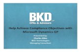 Help Achieve Compliance Objectives with Microsoft Dynamics GP