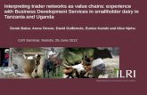 Interpreting trader networks as value chains: Experience with Business Development Services in smallholder dairy in Tanzania and Uganda