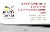Sakai OAE as a Scholarly Communications Tool