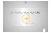 "Im Namen des Kranichs" - Markeninszenierungen bei der Lufthansa - Ein Vortrag von Markus Eisele
