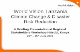 Tanzania climate change and disaster   world vision - regional consultation