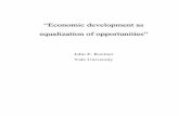 Economic development as equalization of opportunities