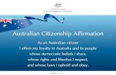 Citizenship and Affirmation