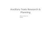 Ancillary Texts Planning