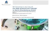 Michael Wowra: Die Mittelständische Beteiligungsgesellschaft und die Bürgschaftsbank Berlin bei der Strukturierten Finanzierung