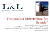 What is "Transmedia Storytelling for Brands"?