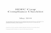HDFC Co-op Compliance Checklist