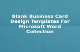 Printable Blank Business Card Design Templates For MS Word