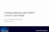 Getting Started with OER? Lumen Can Help!