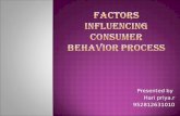 Factors influencing consumer behavior process