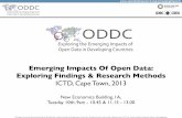 ICTD Cape Town -  Emerging Findings and Methods in Open Data Research