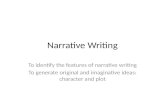 Narrative writing character and plot