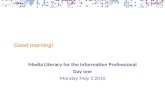 Media literacy for the information professional