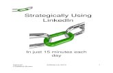 Strategically using linked in for Business