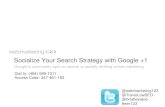 Socialize Your Search Strategy with Google + 1