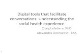 Digital tools that facilitate conversations: Understanding the social health experience