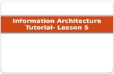 Information architecture tutorial  lesson 5