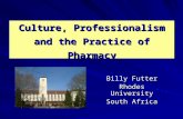 Culture, Professionalism and the Practice Of Pharmacy