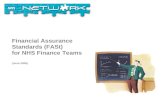 Financial Assurance Standards (FASt) for NHS Finance Teams