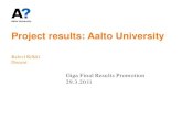 Aalto GIGA Final Results Promotion 29.3.2011 Kalevi Kilkki