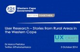 User Research – Stories from Rural Areas in the Western Cape