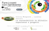 La sostenibilità in Olitalia: esperienze e progetti.