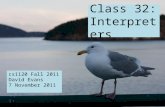 Class 32: Interpreters