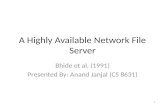 A Highly Available Network File Server