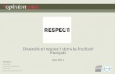 Diversité et respect dans le football Français - OpinionWay pour Groupe SOS - 27/05/2014