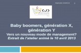 Atelier pour le CJD Paris : Baby boomers, génération X, génération Y