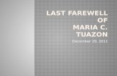 Maria Tuazon's Last farewell at holy gardens pangasinan  memorial park