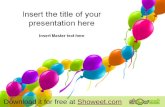 Free Powerpoint Template - Balloons