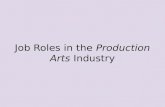 Job roles in the production arts industry