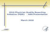 2009 PQRI and Electronic-Prescribing Incentive Program
