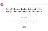 Kateglo: Pemanfaatan Internet Untuk Pengayaan Istilah Bahasa Indonesia