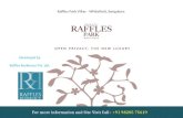 Raffles Park Villas at Whitefield, Bangalore - Price, Review, Rates, Brochure