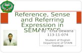 Reference, Sense, and Referring Expression in Semantics