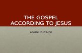 The Gospel According To Jesus: Session #11. Mark 2:23-28