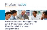 Driver-based Budgeting and Planning: Agility, Predictability, and Alignment