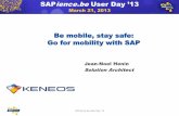 SAPience.be User Day 13 - Keneos - Be mobile, stay safe go for mobility with SAP