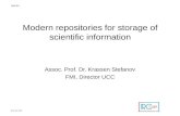 Modern repositories for storage of scientific information, K. Stefanov