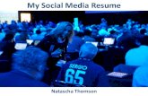 Natascha Thomson Social Media Resume