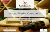 San Remo Social Media Campaign 2009 09 02