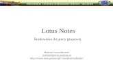 Lotus Notes - Środowisko do pracy grupowej