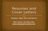 Resumes and Cover Letters by Tyler Goulet
