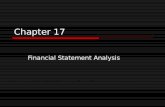 Chapter 17 Financial Statement Analysis
