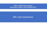 BIC Lazio : Integrated services supporting micro and small enterprises, start-ups