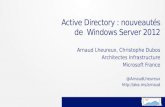 Active Directory : nouveautés Windows Server 2012