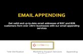 Maximize the value of your customer email database with Email Appending